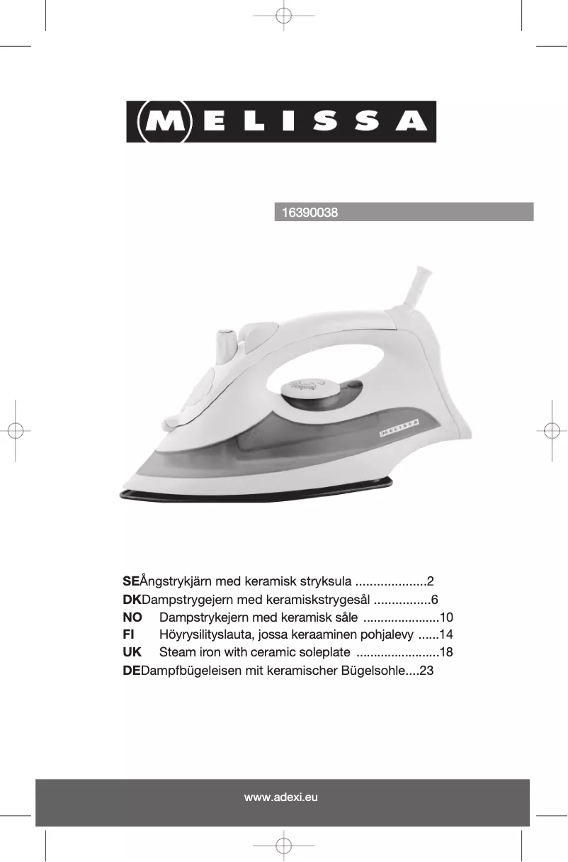 Página 1 del manual Manual de usuario Melissa 16390038