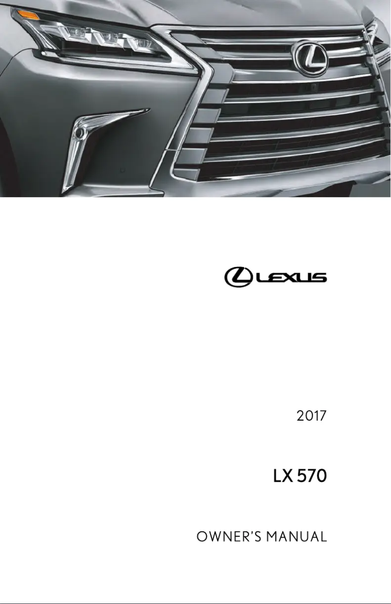 Page n°1 - Manuel utilisateur Lexus LX 570 (2017)