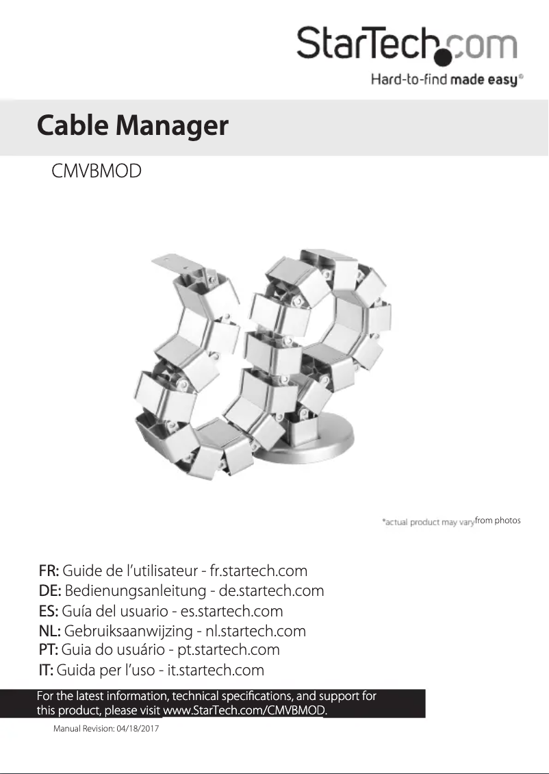 Page n°1 - Manuel utilisateur StarTech.com CMVBMOD