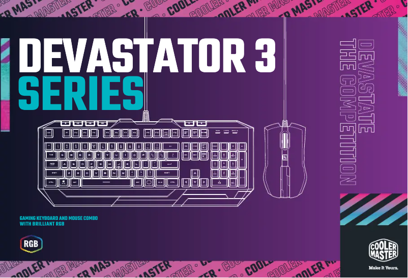 Page 1 de la notice Manuel utilisateur Cooler Master Devastator 3 Plus