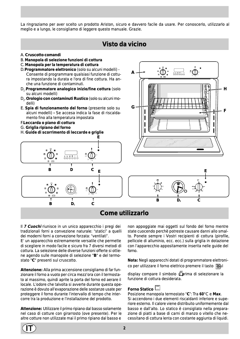 Page n°1 - Manuel utilisateur Ariston Thermo FD 87 ICE