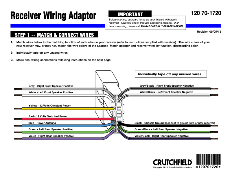 Page n°1 - Manuel utilisateur Metra 70-1720