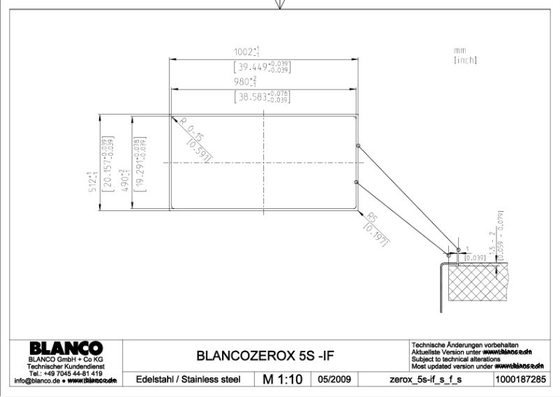 Page n°1 - Manuel utilisateur BLANCO ZEROX 5 S-IF