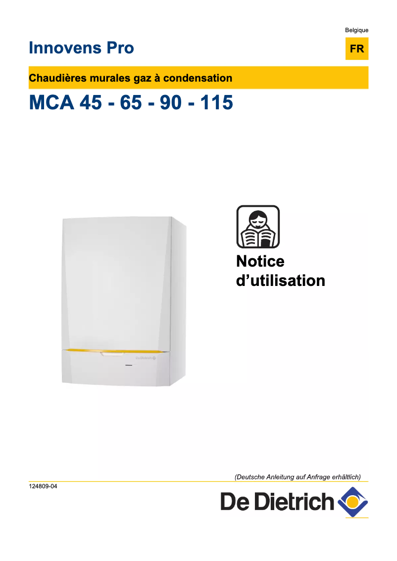 Image de la première page du manuel de l'appareil MCA 90