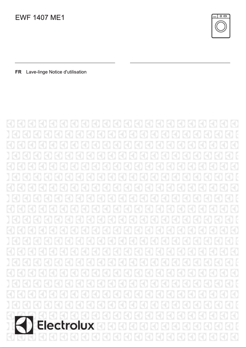 Page n°1 - Manuel utilisateur Electrolux EWF1407ME1