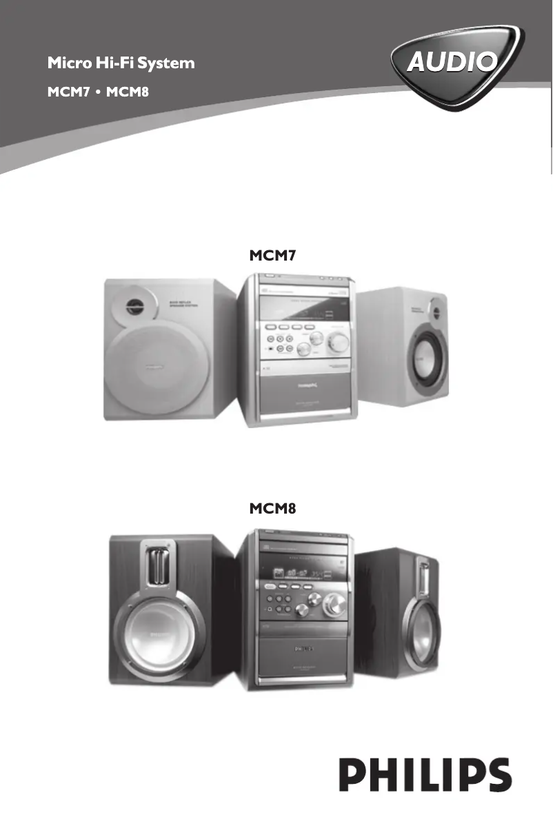 Page n°1 - Manuel utilisateur Philips MCM8