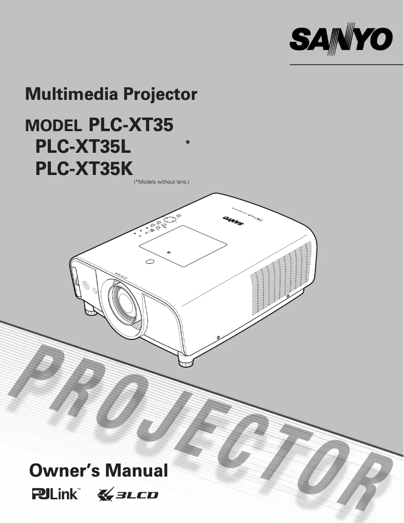 Page n°1 - Manuel utilisateur Sanyo PLC-XT35K