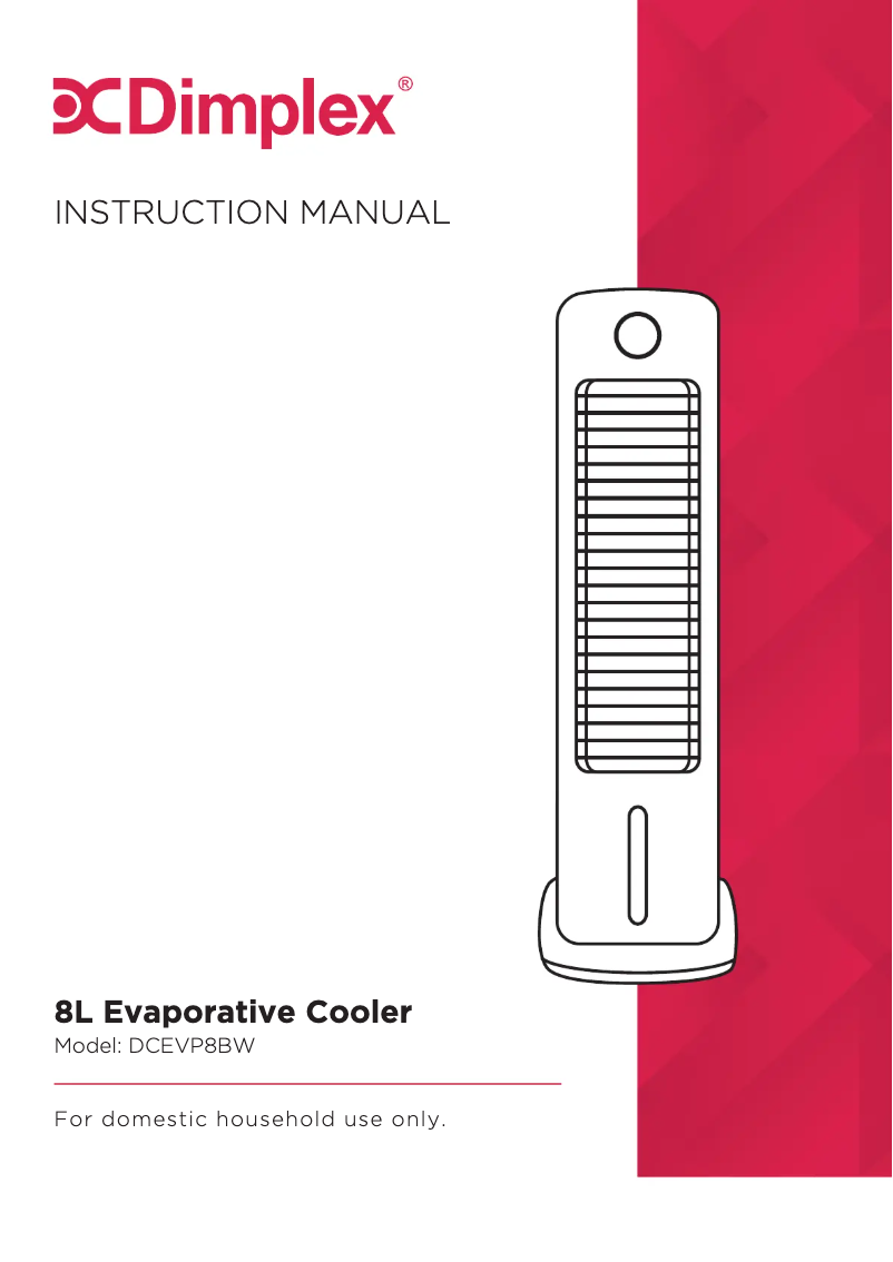 Page 1 de la notice Manuel utilisateur Dimplex DCEVP8BW