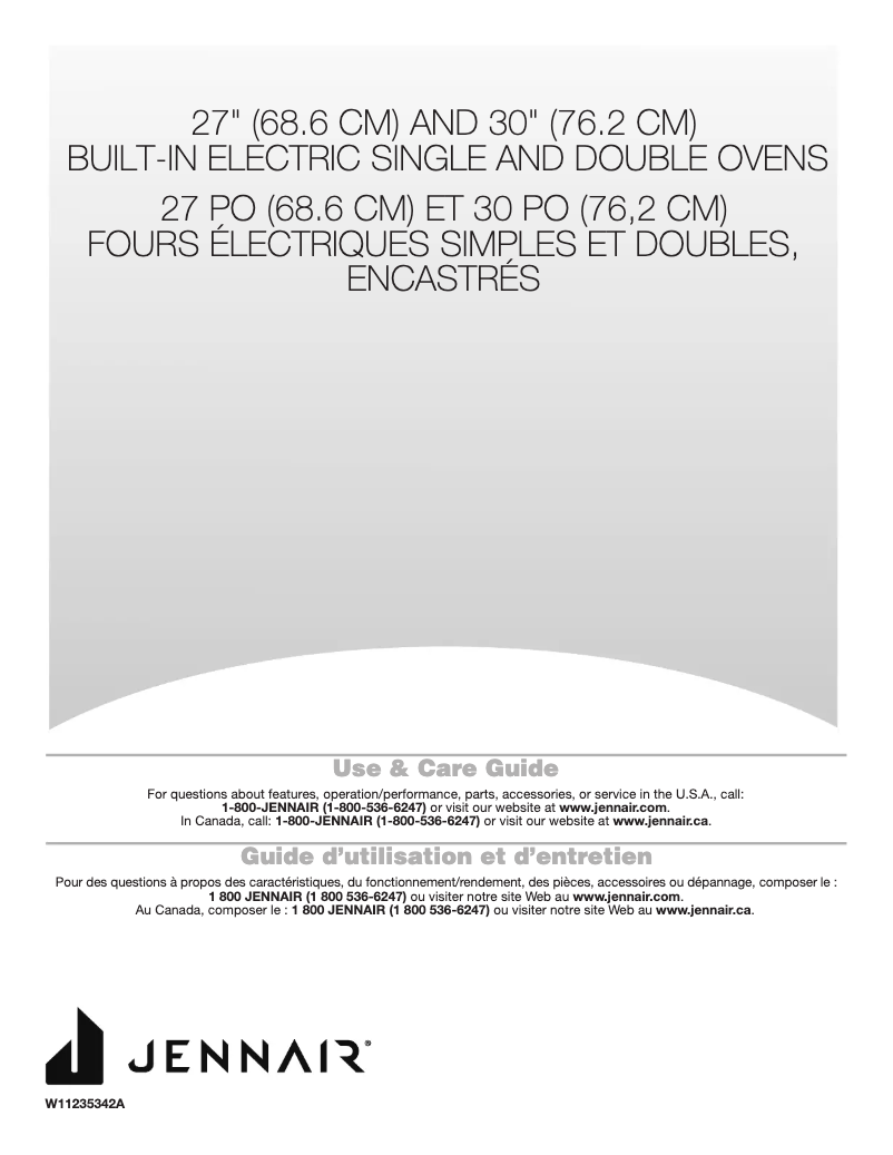 Page n°1 - Manuel utilisateur JennAir JJW2430IM