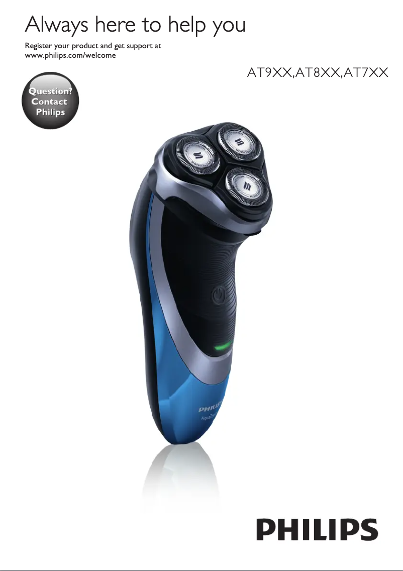 Page n°1 - Manuel utilisateur Philips AquaTouch AT886