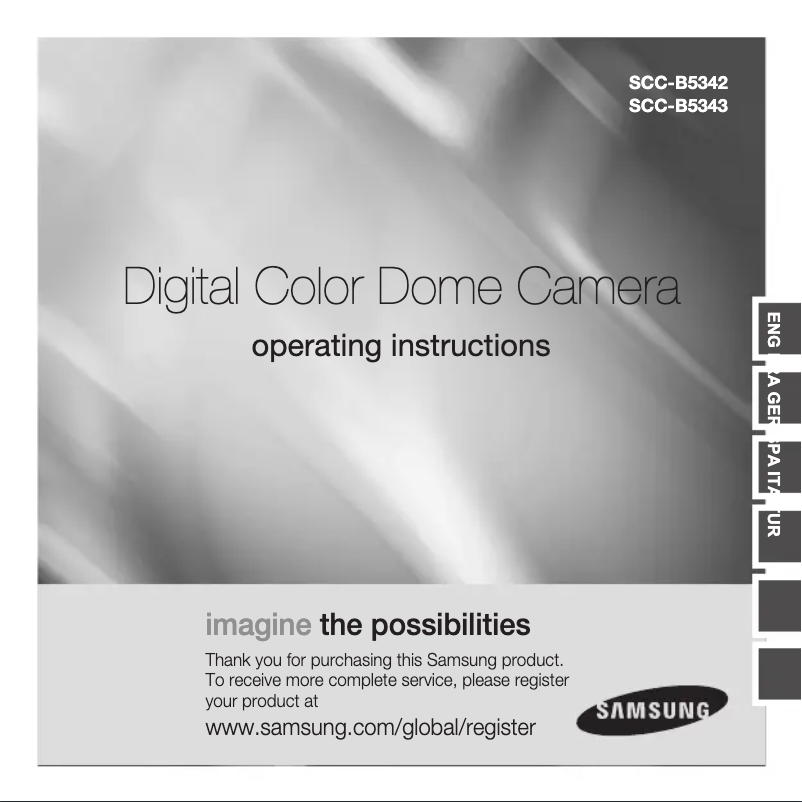 Page 1 de la notice Manuel utilisateur Samsung SCC-B5342