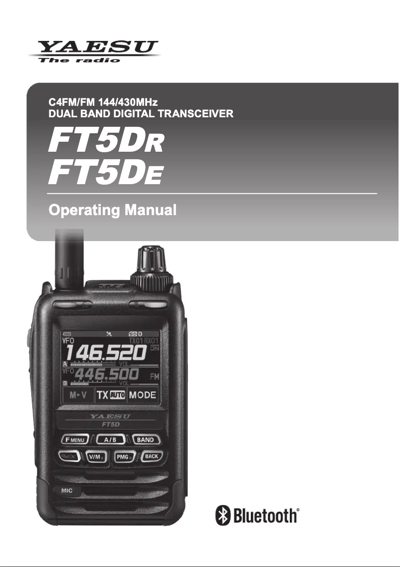 Imagen de la primera página del manual del dispositivo FT5DR