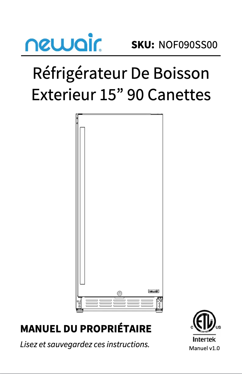 Image de la première page du manuel de l'appareil NOF090SS00