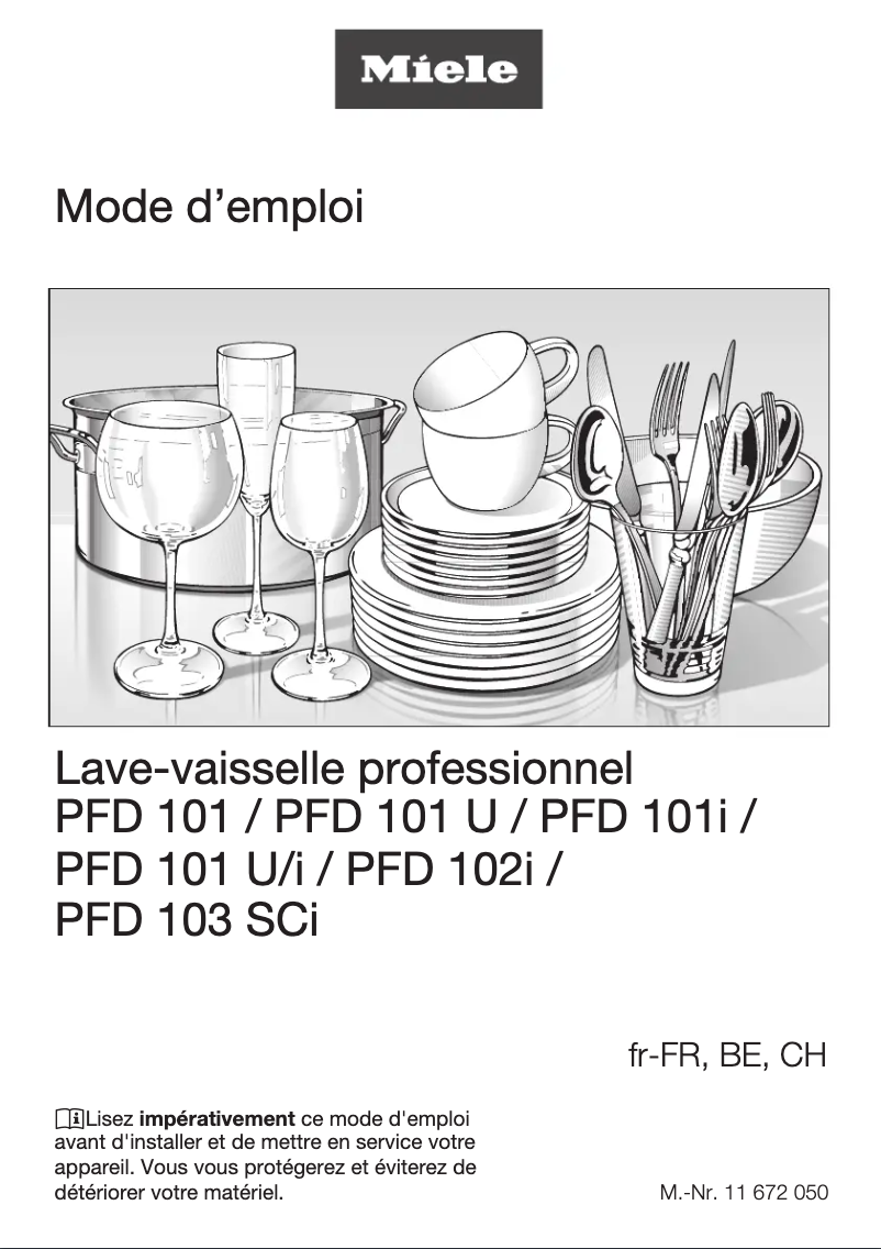Page n°1 - Manuel utilisateur Miele PFD 101
