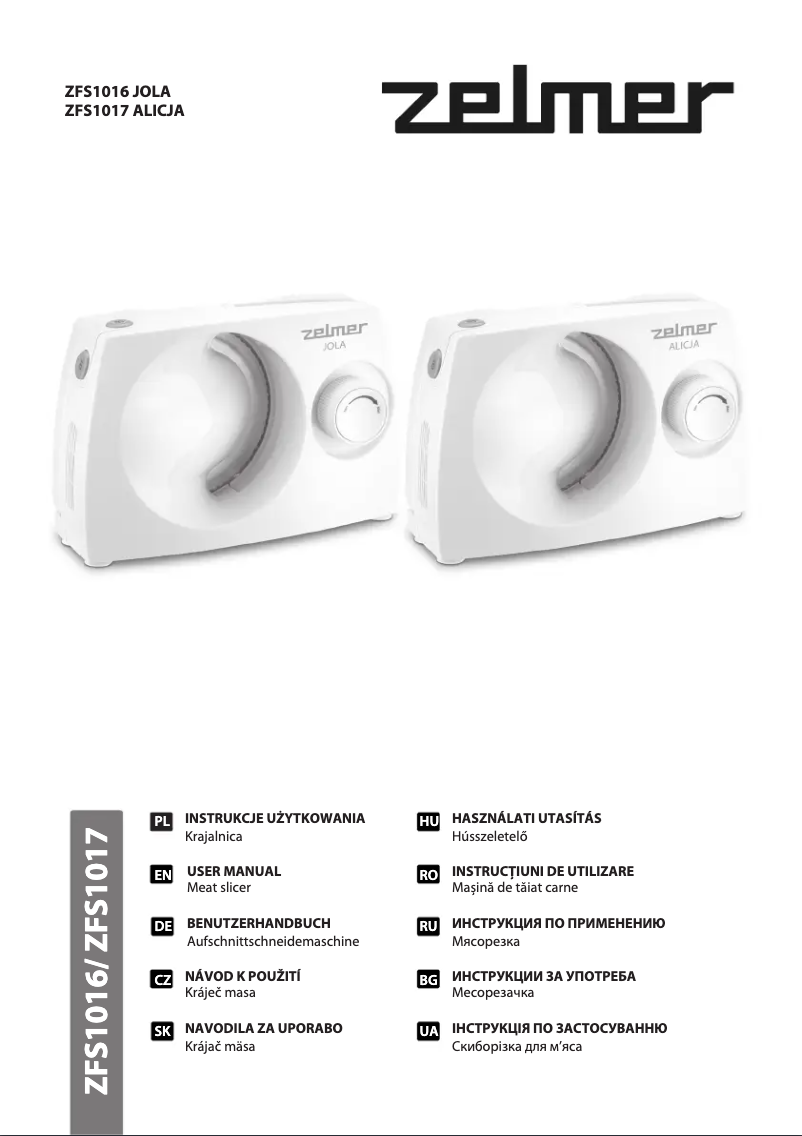 Página 1 del manual Manual de usuario Zelmer Jola ZFS1016
