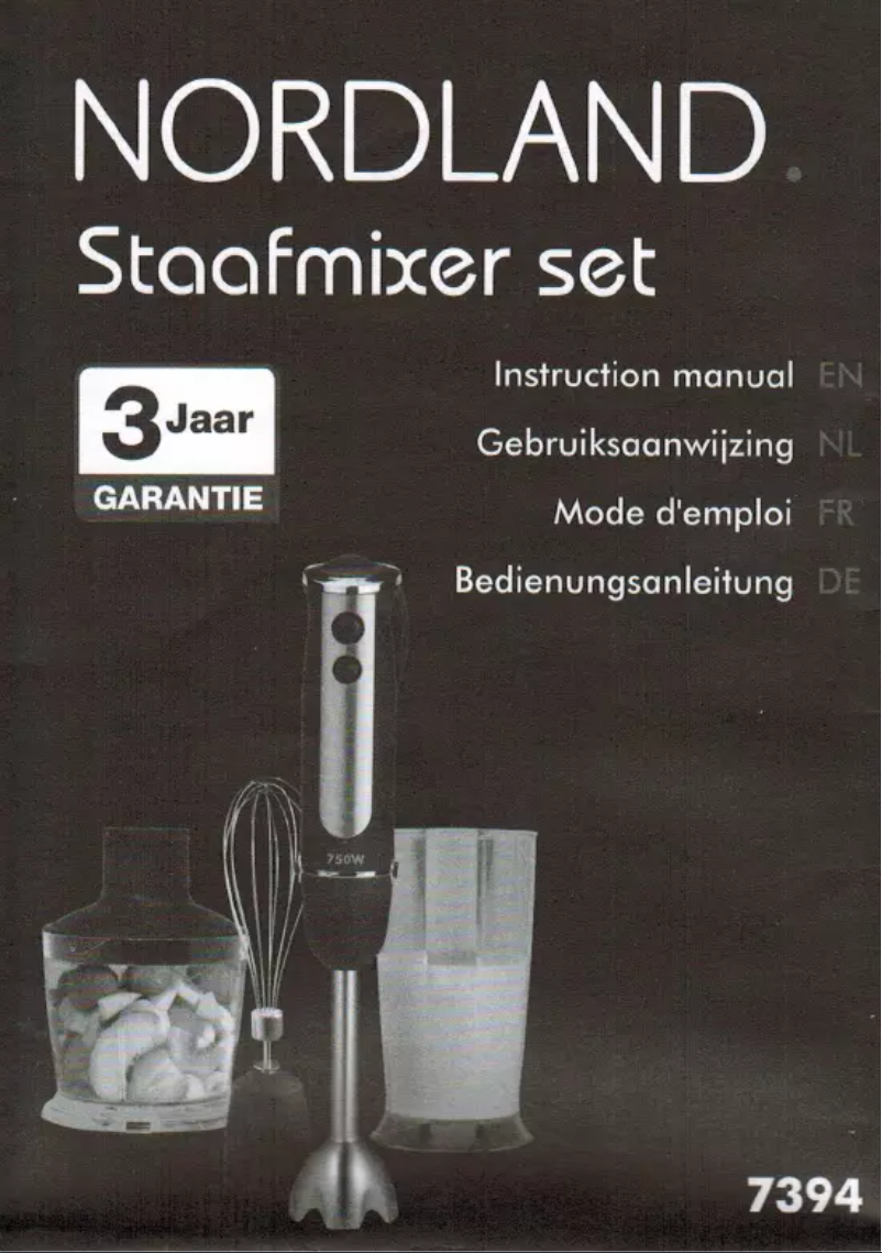 Page n°1 - Manuel utilisateur Nordland 7394