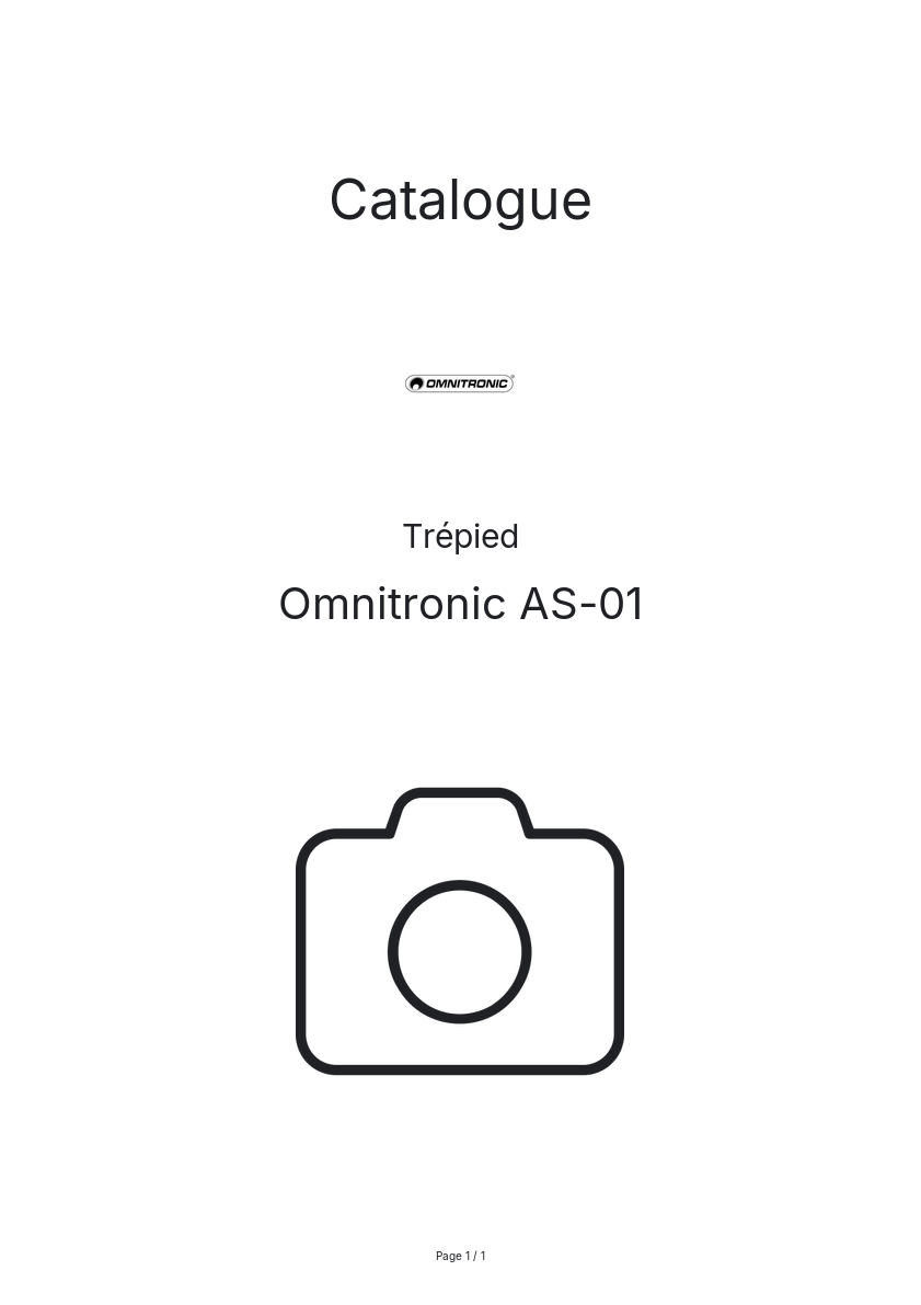 Page n°1 - Catalogue Omnitronic AS-01