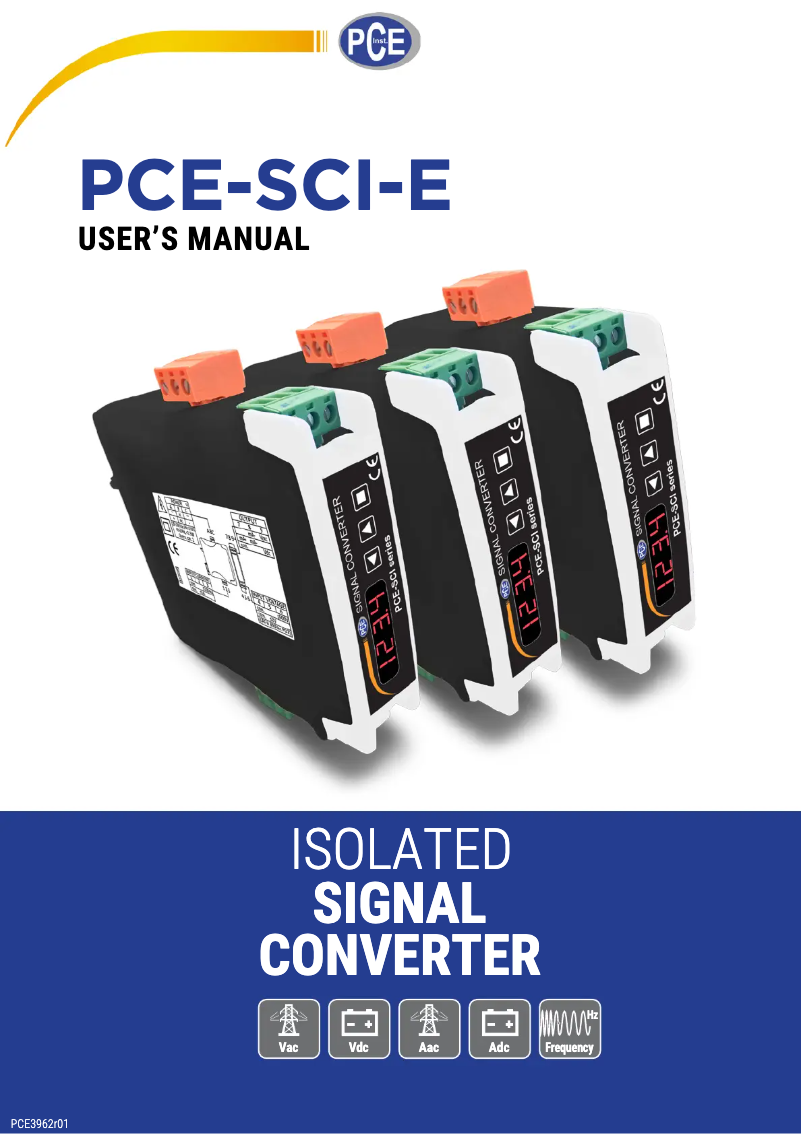 Image de la première page du manuel de l'appareil PCE-SCI-E