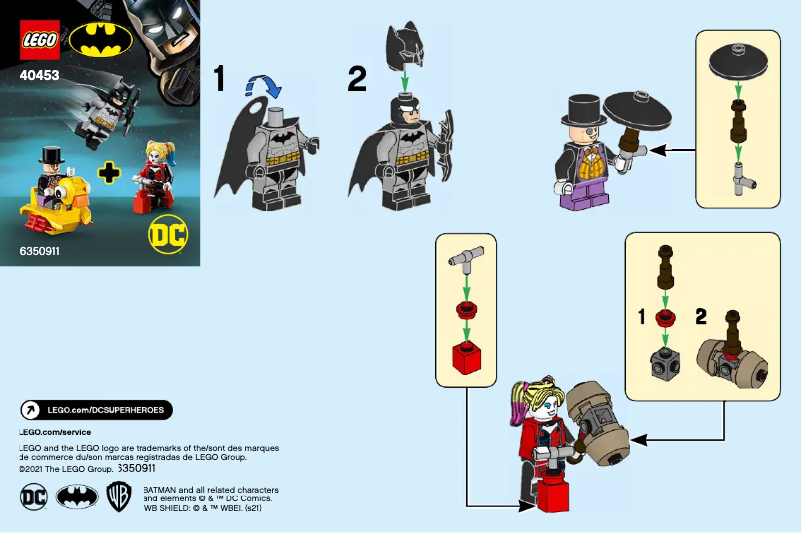 Page 1 of the manual User Manual Lego DC Super Heroes 40453