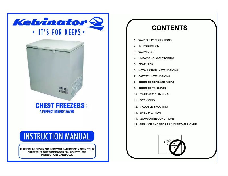 Page 1 of the manual User Manual Kelvinator K310CF