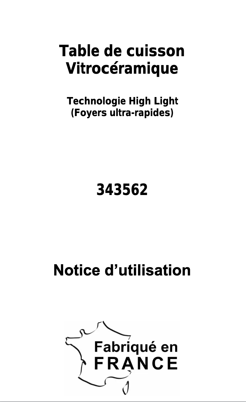 Page n°1 - Manuel utilisateur Brico Dépôt 343562