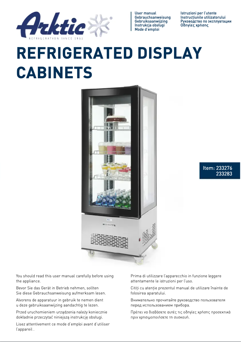 Page 1 de la notice Manuel utilisateur Arktic 233276