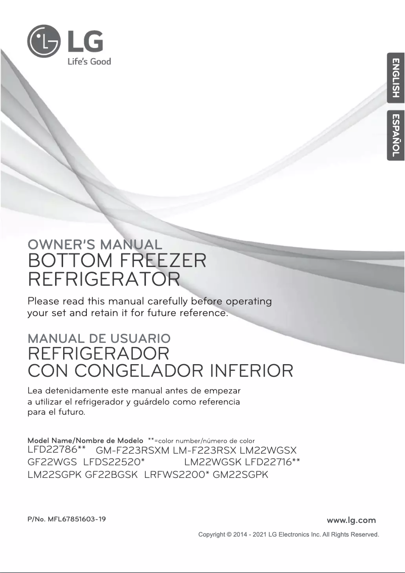 Página 1 del manual Manual de usuario LG LM22SGPK