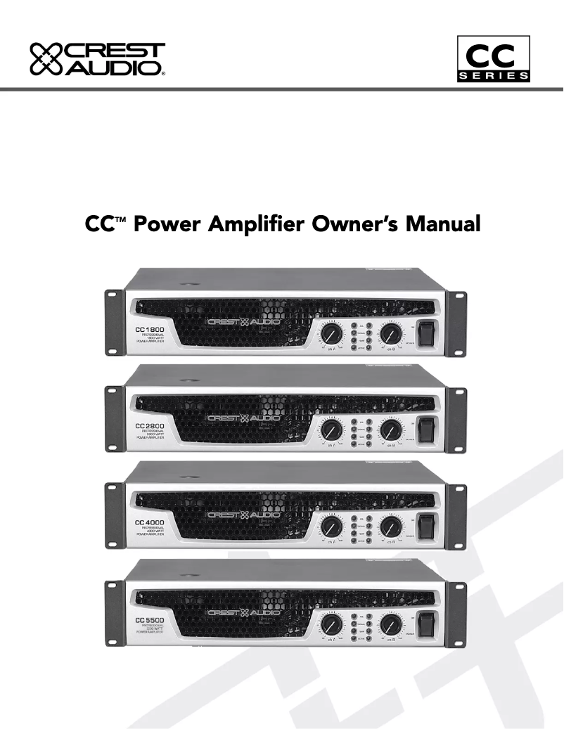 Page n°1 - Manuel utilisateur Crest Audio CC 4000