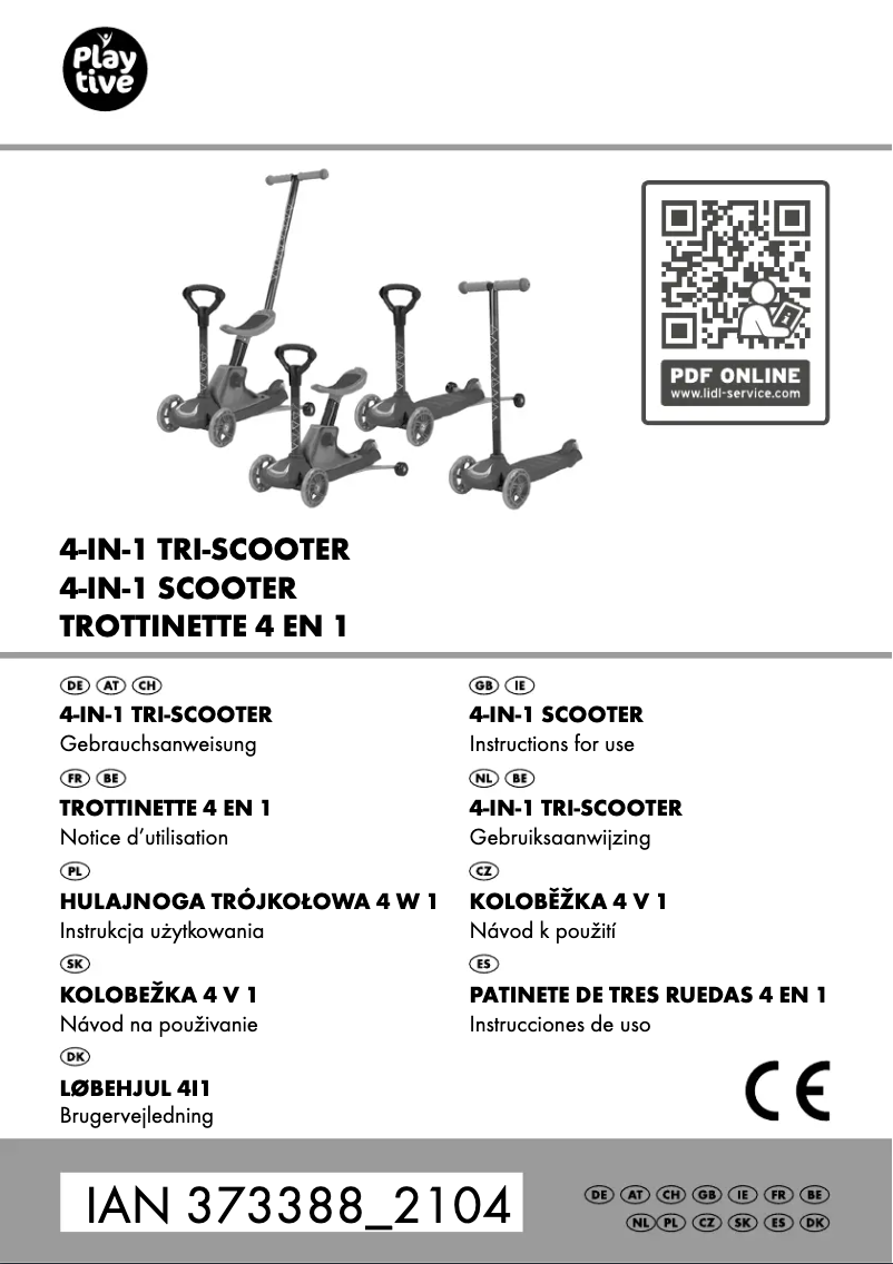 Page 1 de la notice Manuel utilisateur Playtive IAN 373388