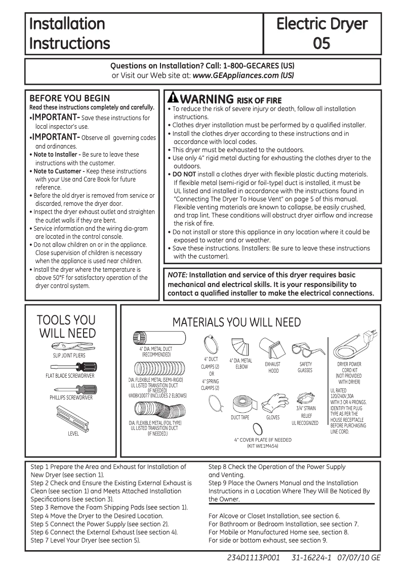 Image de la première page du manuel de l'appareil DuraDrum GTDP301ELWS