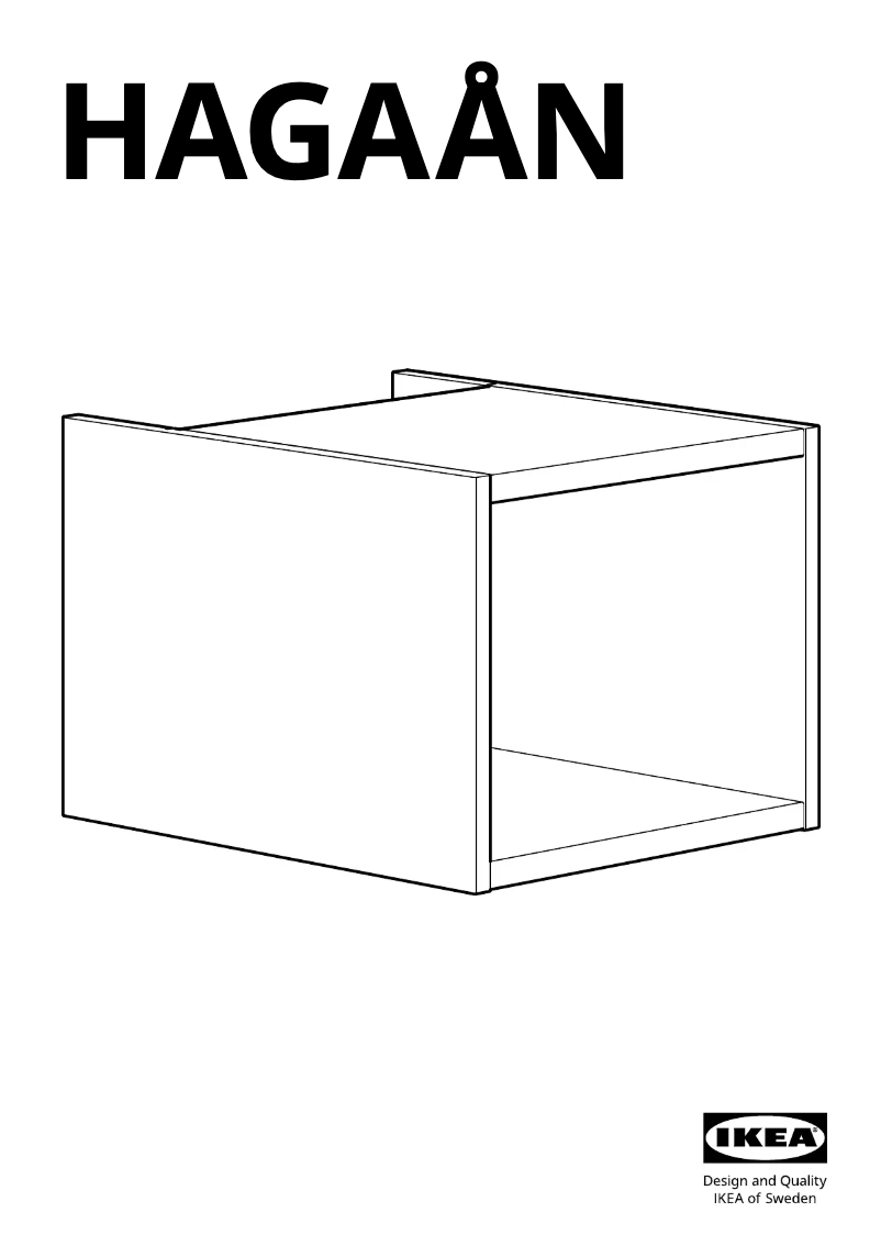 Página 1 del manual Manual de usuario Ikea HAGAÅN 105.355.20