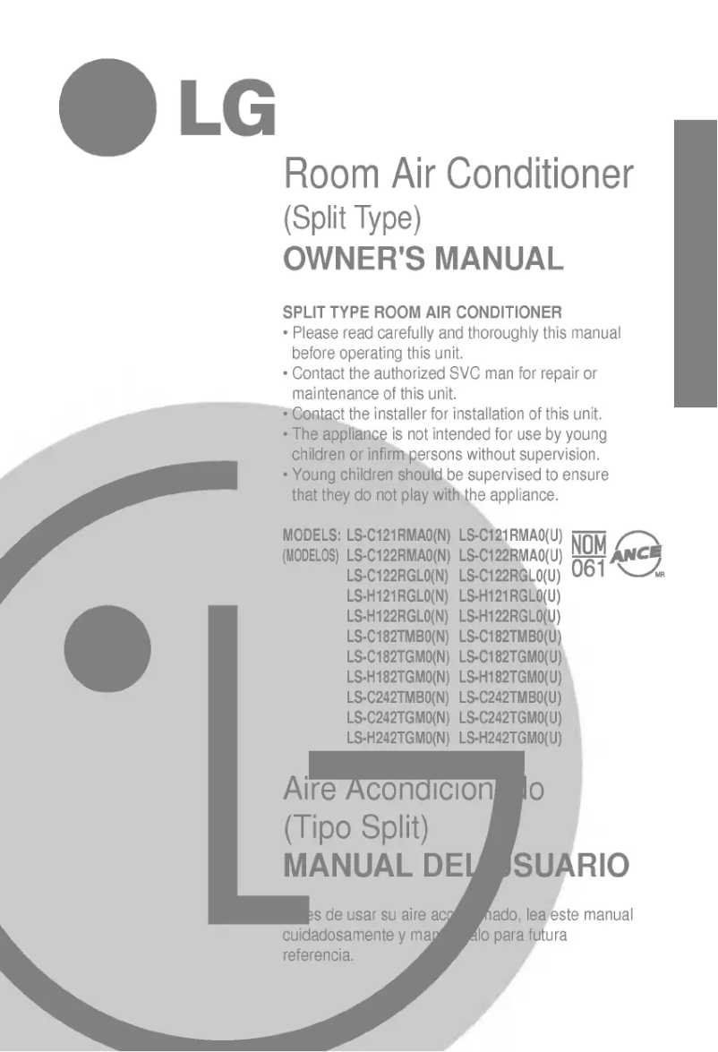 Page n°1 - Manuel utilisateur LG LS-C242TMB0