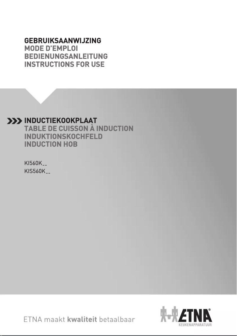 Page n°1 - Manuel utilisateur Etna KIS560KZT