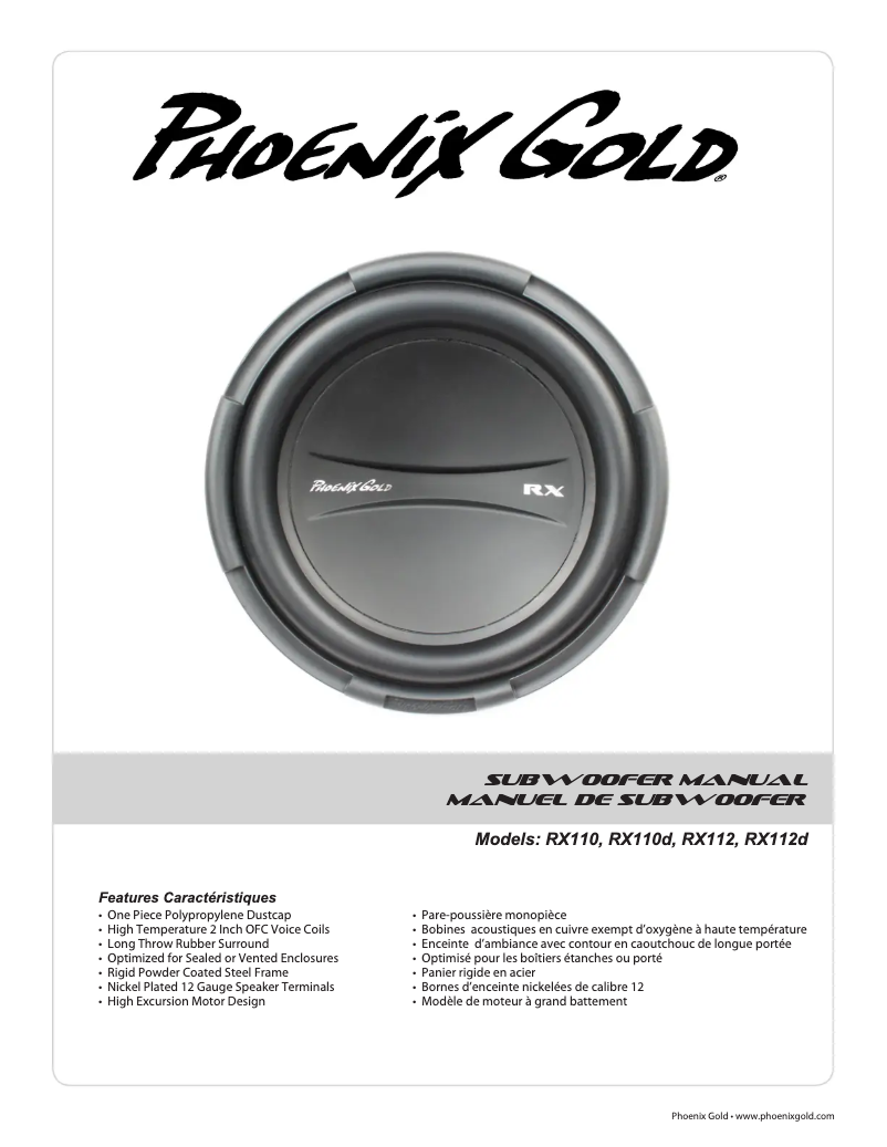 Page n°1 - Manuel utilisateur Phoenix Gold RX112D