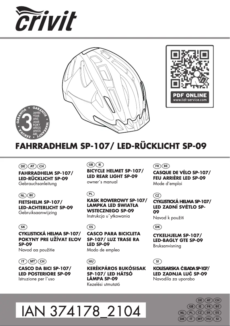 Image de la première page du manuel de l'appareil IAN 374178