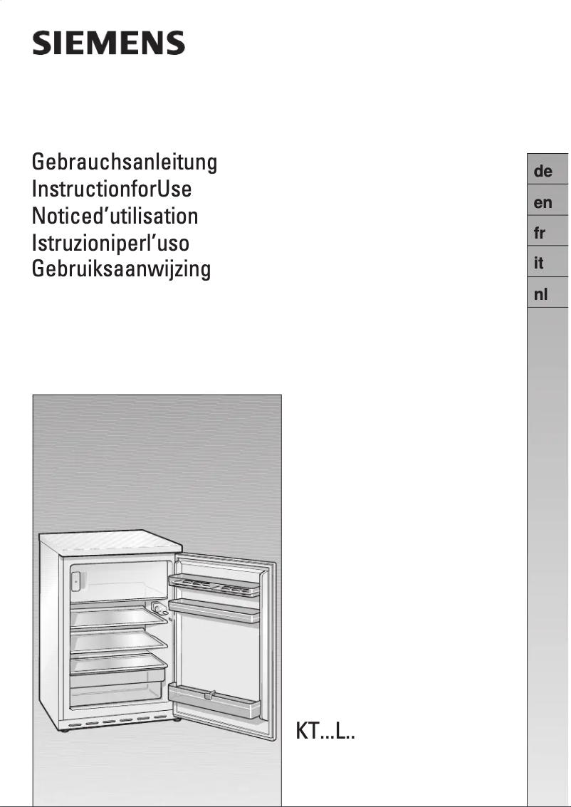 Page n°1 - Manuel utilisateur Siemens KT14L120