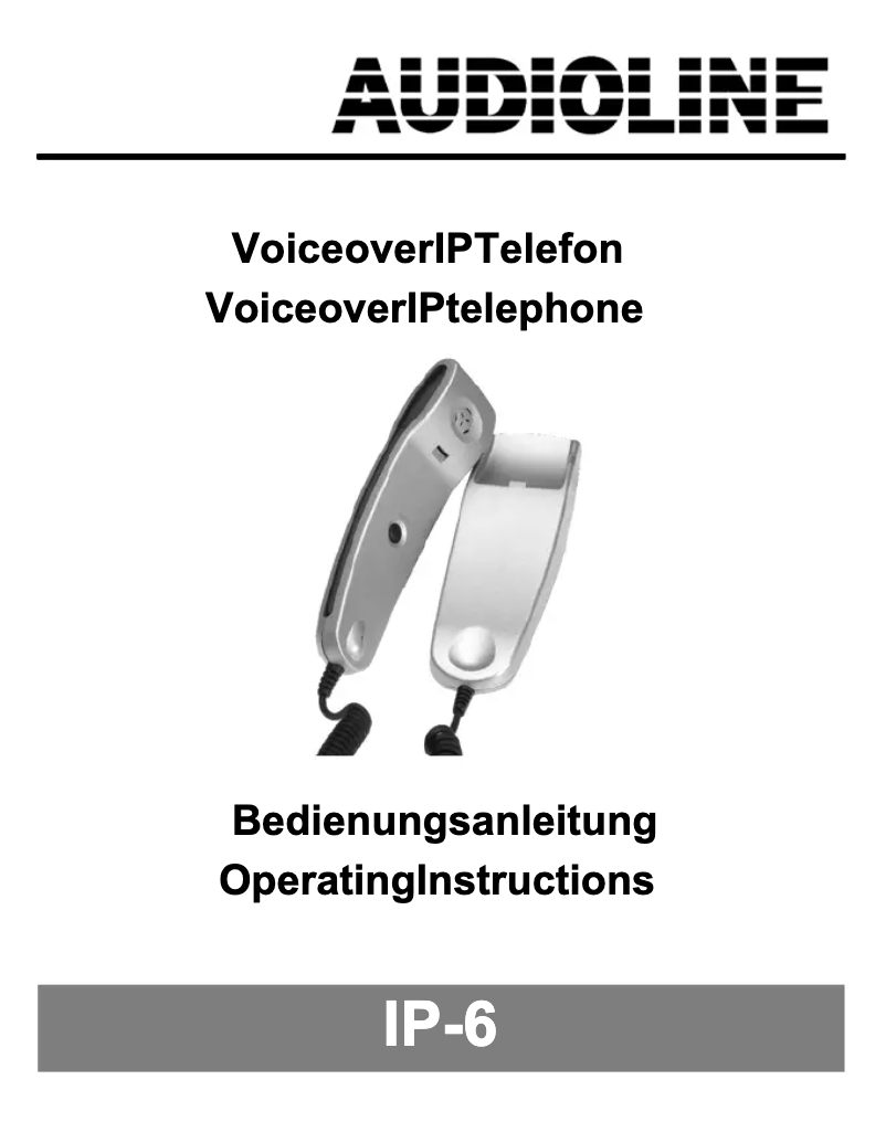 Página 1 del manual Manual de usuario Audioline IP 6