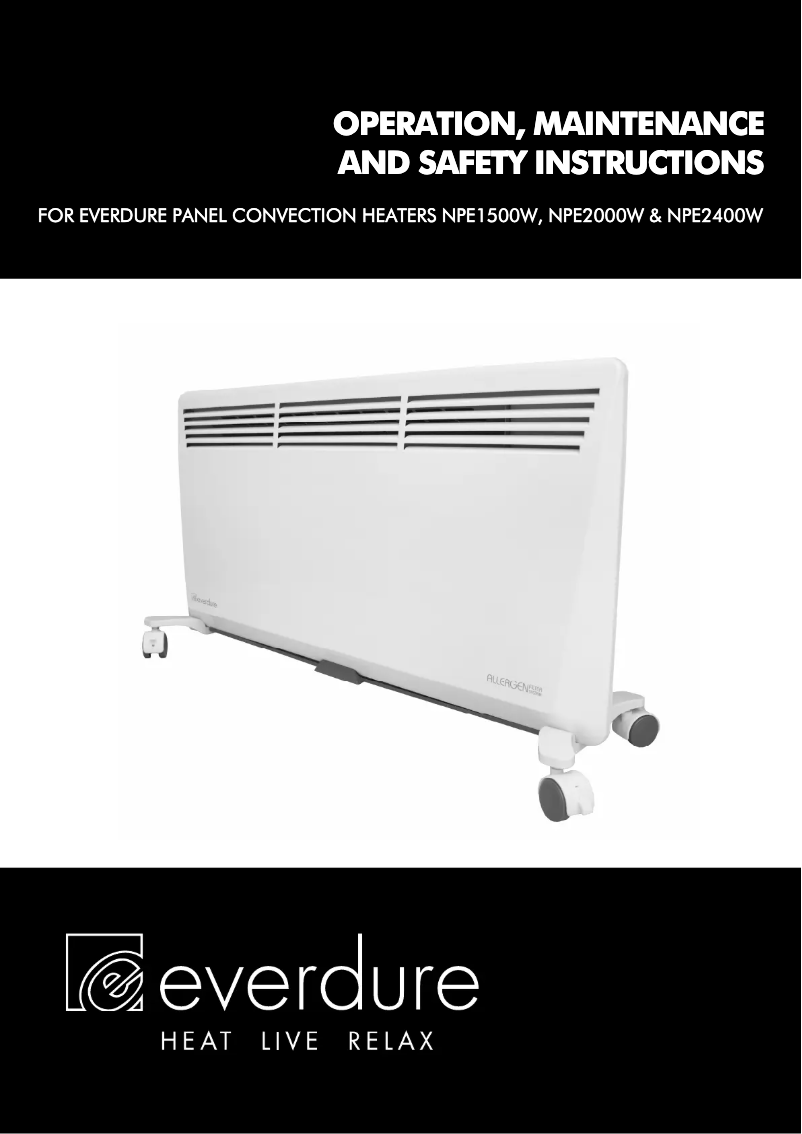 Image de la première page du manuel de l'appareil NPE2400W