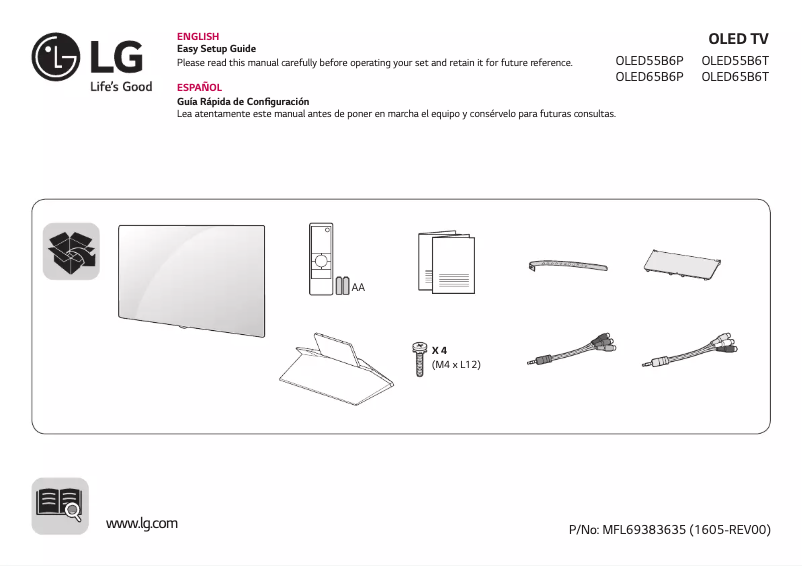 Page n°1 - Manuel utilisateur LG OLED65B6P-S