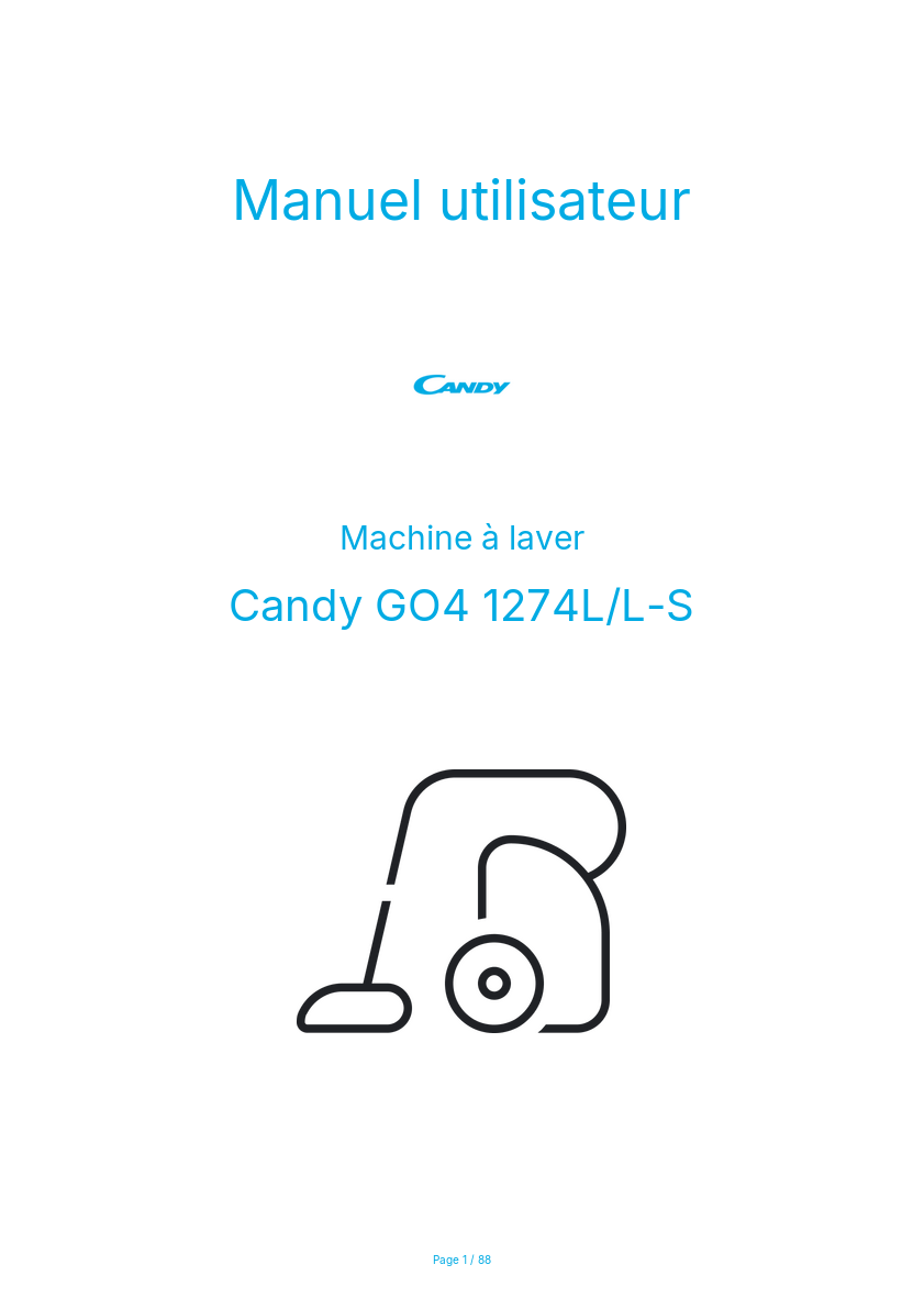 Image de la première page du manuel de l'appareil GO4 1274L/L-S