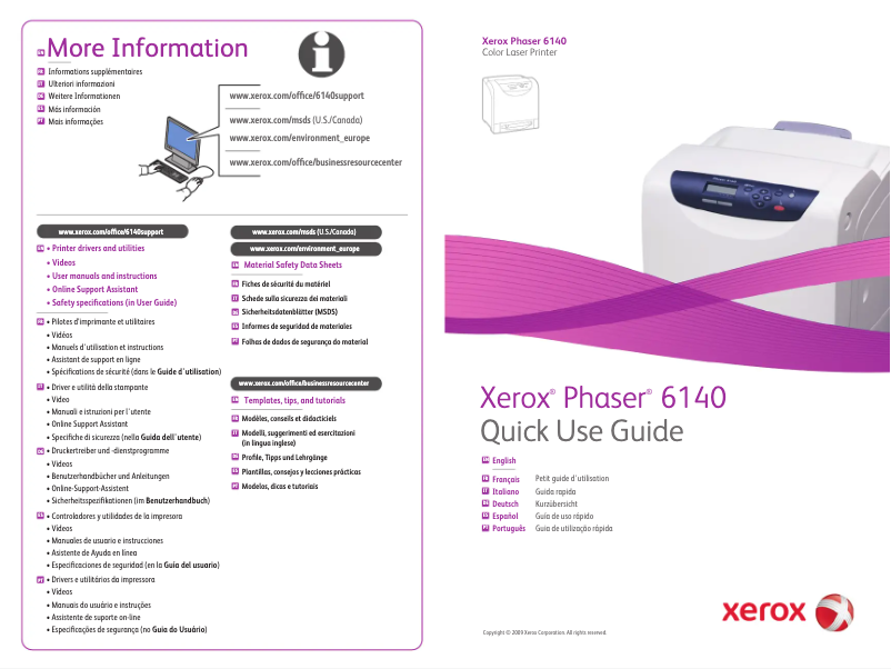 Page n°1 - Manuel utilisateur Xerox Phaser 6140