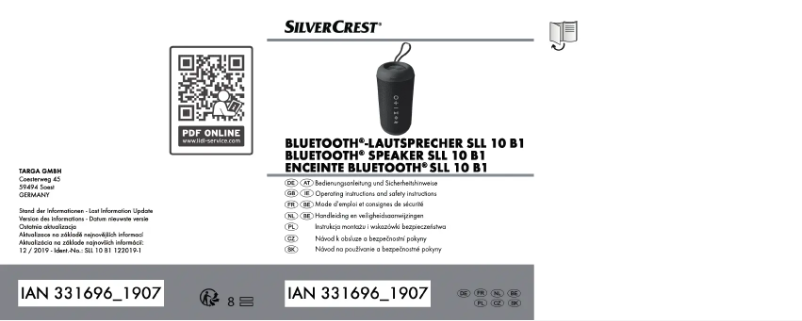 Page 1 de la notice Manuel utilisateur SilverCrest SLL 10 B1