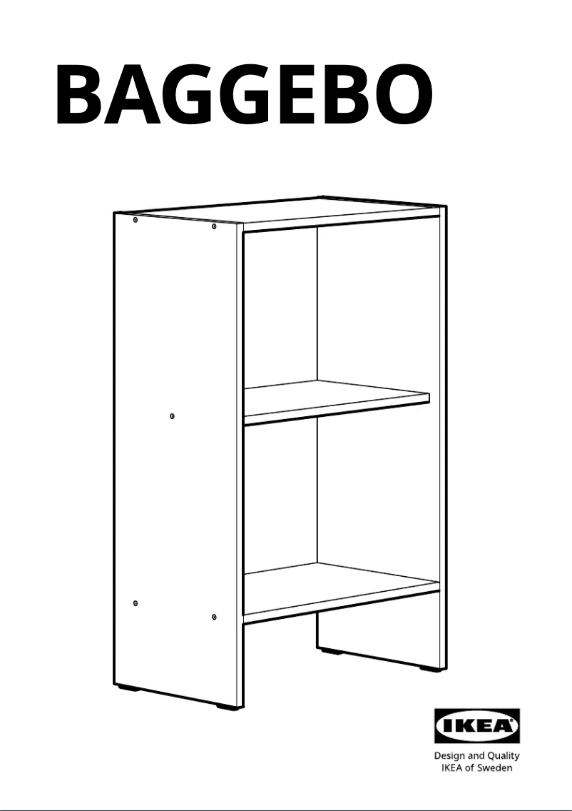 Página 1 del manual Manual de usuario Ikea BAGGEBO 704.811.71