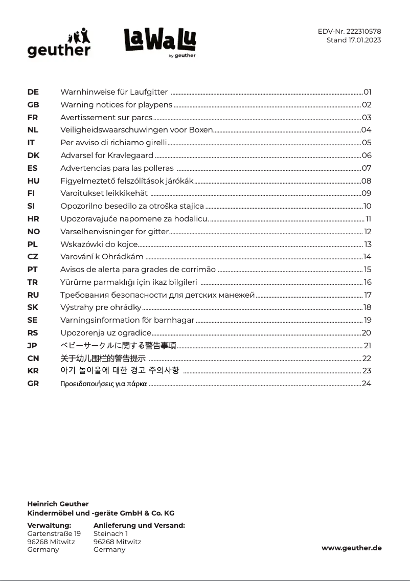 Image de la première page du manuel de l'appareil Lucilee Plus 2261+