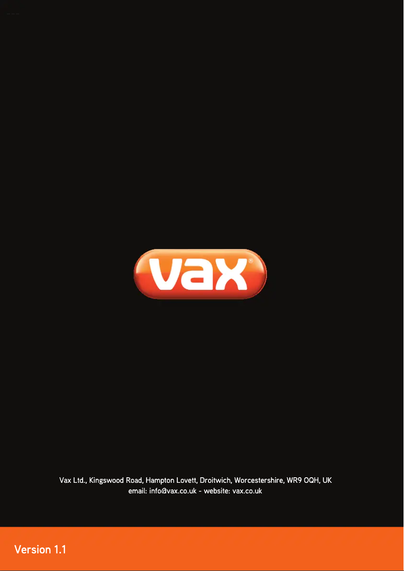 Página 1 del manual Manual de usuario Vax White S88-W1M-B