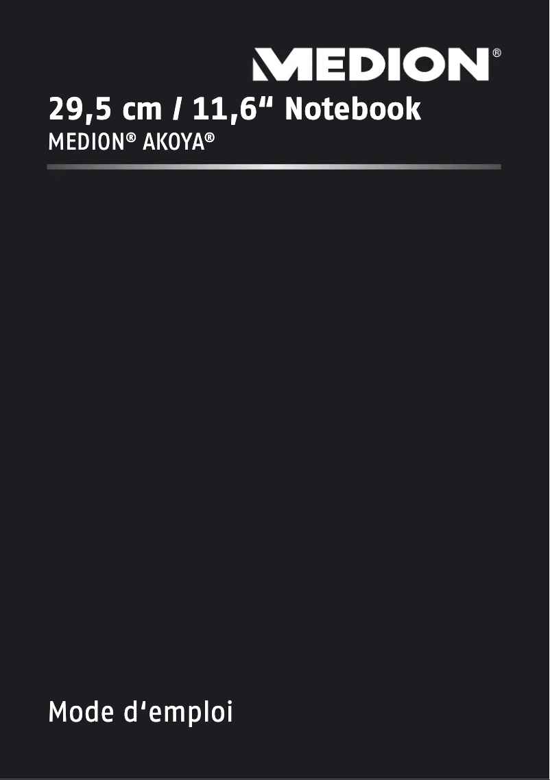Image de la première page du manuel de l'appareil Akoya P2211T MD 98705