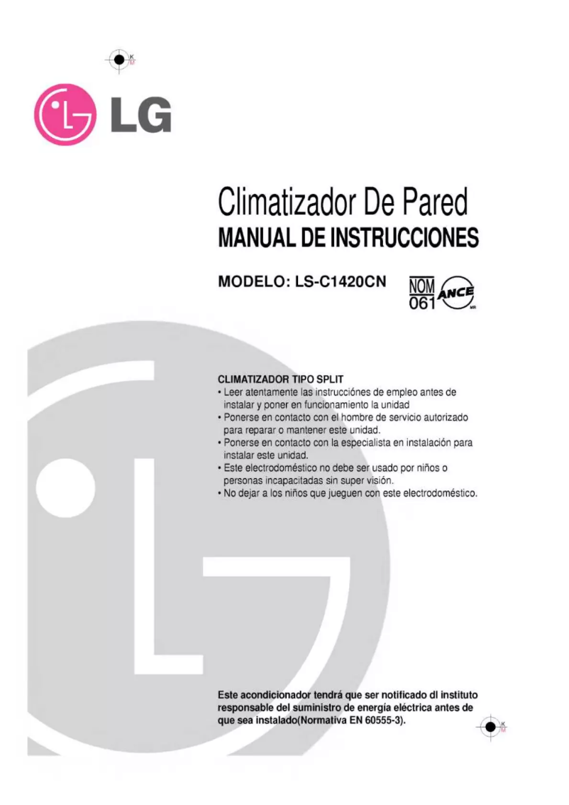 Page 1 de la notice Manuel utilisateur LG LS-C1420CN