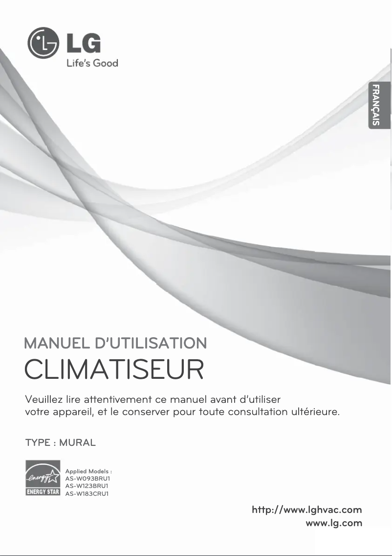 Page 1 de la notice Manuel utilisateur LG LAN180HSV