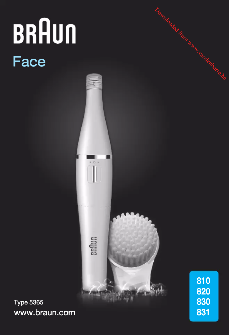 Image de la première page du manuel de l'appareil Face 830