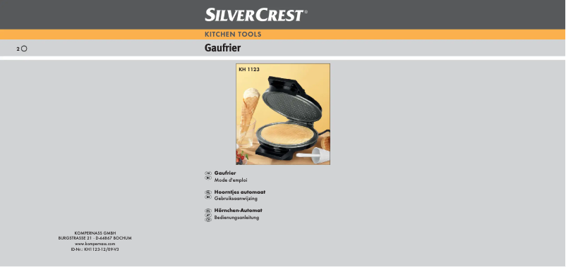 Page n°1 - Manuel utilisateur SilverCrest KH 1123